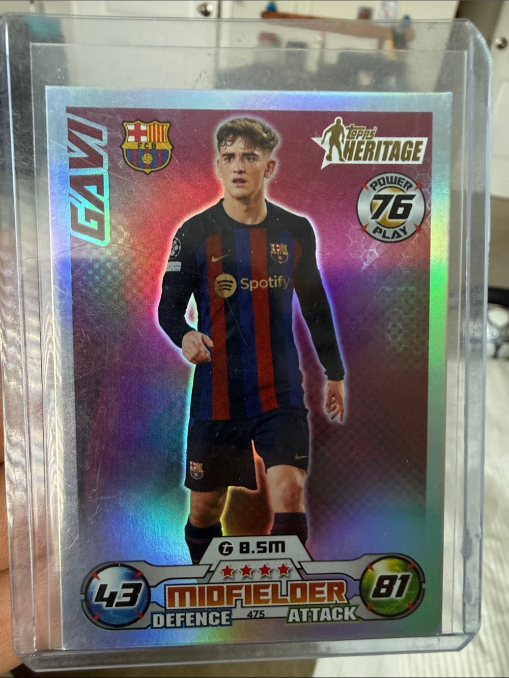 Heritage FC Barcelona Midfielder Trading Card - Blue & Red GAVI
